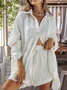 Women Plain Split Joint Two-Piece Set Daily Long Sleeve Casual Spring/Fall Top With Pants Matching Set