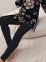 Women Floral Printing Two-Piece Set Daily Long Sleeve Casual Spring/Fall Top With Pants Matching Set