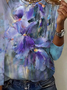 Women Floral Long Sleeve Tee T-shirt Crew Neck Printing Casual Spring/Fall Graphic Tee Top