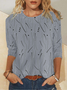 Women Striped Long Sleeve Tee T-shirt Crew Neck Casual Spring/Fall Top