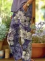 Women Floral Long Pants Casual Spring/Fall Trousers