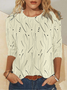 Women Striped Long Sleeve Tee T-shirt Crew Neck Casual Spring/Fall Top