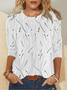 Women Striped Long Sleeve Tee T-shirt Crew Neck Casual Spring/Fall Top