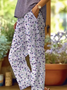 Women Floral Long Pants Casual Spring/Fall Trousers