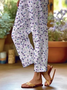 Women Floral Long Pants Casual Spring/Fall Trousers