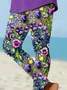 Women Floral Casual All Season Printing Long Leggings