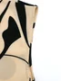 Women Abstract Graphic Short Sleeve Summer Printing Dress V Neck Daily Vintage Midi Tank A-Line Dress