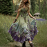 Women Floral Short Sleeve Summer Dress V Neck Daily Casual Maxi A-Line Dress