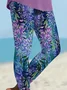 Women Floral Casual All Season Printing Long Leggings