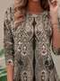 Women Abstract Long Sleeve Tee T-shirt Crew Neck Printing Casual Spring/Fall Tunic Top