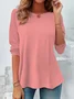 Women Plain Long Sleeve Tee T-shirt Crew Neck Casual Spring/Fall Tunic Top