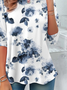Women Floral Long Sleeve Tee T-shirt Crew Neck Printing Casual Spring/Fall Tunic Top