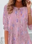 Women Abstract Long Sleeve Tee T-shirt Crew Neck Printing Casual Spring/Fall Tunic Top