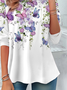 Women Floral Long Sleeve Tee T-shirt Crew Neck Printing Casual Spring/Fall Tunic Top