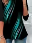 Women Abstract Long Sleeve Tee T-shirt Crew Neck Printing Casual Spring/Fall Tunic Top
