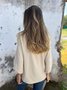 Women Polka Dots Three Quarter Sleeve Tee T-shirt Crew Neck Jacquard Casual Spring/Fall Top