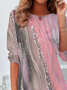 Women Abstract Long Sleeve Tee T-shirt Crew Neck Printing Casual Spring/Fall Tunic Top