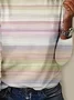 Women Striped Long Sleeve Tee T-shirt Crew Neck Printing Casual Spring/Fall Graphic Tee Top