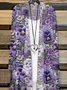 Women Floral Spring/Fall Cover-up Casual Lightweight Cardigan