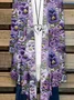 Women Floral Spring/Fall Cover-up Casual Lightweight Cardigan
