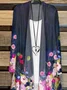 Women Floral Spring/Fall Cover-up Casual Lightweight Cardigan