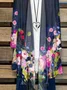 Women Floral Spring/Fall Cover-up Casual Lightweight Cardigan