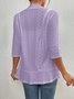 Women Geometric Spring/Fall Cover-up Sexy Jacquard Lightweight Cardigan