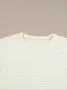 Women Plain Split Joint Two-Piece Set Daily Half Sleeve Casual Summer Top With Pants Matching Set