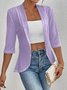 Women Geometric Spring/Fall Cover-up Sexy Jacquard Lightweight Cardigan