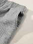 Women Plain Split Joint Two-Piece Set Daily Half Sleeve Casual Summer Top With Pants Matching Set
