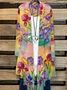 Women Floral Spring/Fall Cover-up Casual Lightweight Cardigan