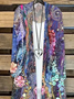 Women Floral Spring/Fall Cover-up Casual Lightweight Cardigan
