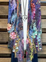 Women Floral Spring/Fall Cover-up Casual Lightweight Cardigan