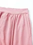 Women Plain Long Elastic Waist Pants Casual Spring/Fall Trousers