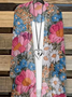 Women Floral Spring/Fall Cover-up Casual Lightweight Cardigan