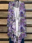 Women Floral Spring/Fall Cover-up Casual Lightweight Cardigan