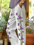 Women Floral Long Pants Casual Spring/Fall Trousers