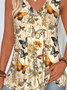 Women Sleeveless Tank Top Camisole Summer 3D Printing V Neck Daily Casual Top