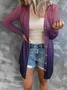 Women Geometric Spring/Fall Cover-up Sexy Printing Lightweight Cardigan