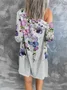 Women Geometric Spring/Fall Cover-up Sexy Printing Lightweight Cardigan