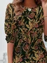 Women Floral Long Sleeve Tee T-shirt Crew Neck Printing Casual Spring/Fall Tunic Top