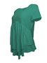 Women Plain Short Sleeve Tee T-shirt Crew Neck Casual Summer Top