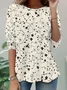 Women Floral Long Sleeve Tee T-shirt Crew Neck Printing Casual Spring/Fall Tunic Top