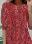 Women Abstract Stripes Long Sleeve Tee T-shirt Crew Neck Printing Casual Spring/Fall Tunic Top