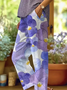 Women Floral Long Pants Casual Spring/Fall Trousers