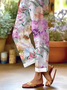 Women Floral Long Pants Casual Spring/Fall Trousers