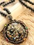 New Color Shell Cat's Eye Stone Long Korean Sweater Chain Accessories Retro Necklace