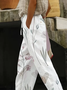 Women Floral Long Pants Casual Spring/Fall Trousers