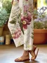 Women Floral Long Pants Casual Spring/Fall Trousers