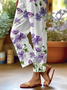 Women Floral Long Pants Casual Spring/Fall Trousers